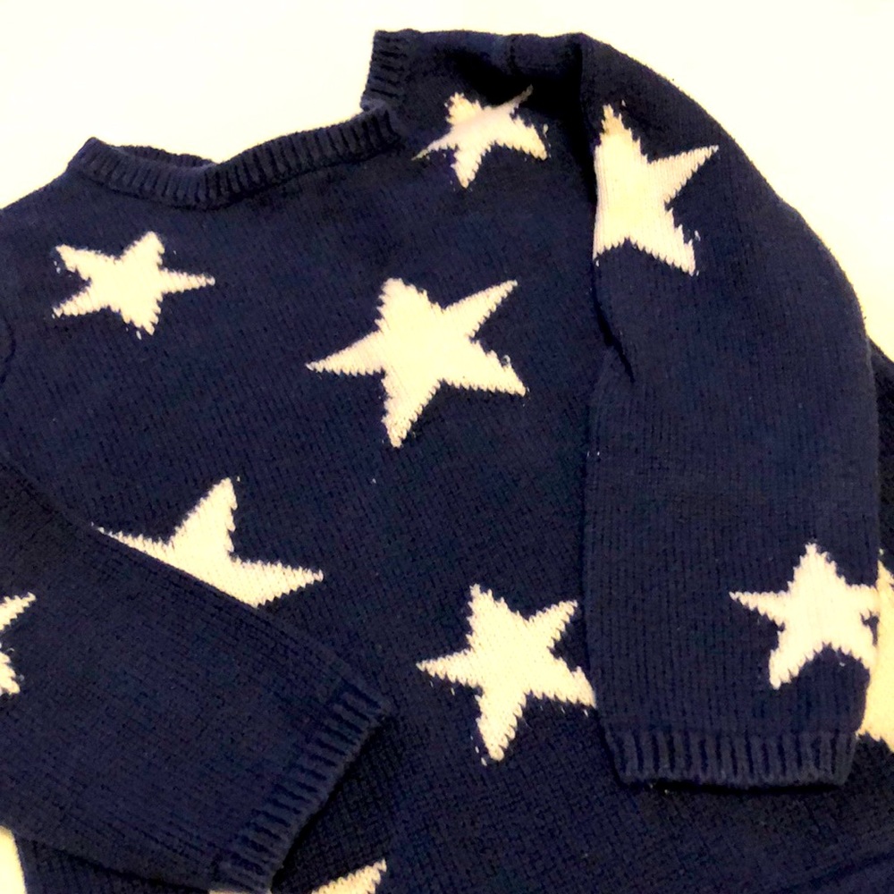 Navy star sweater